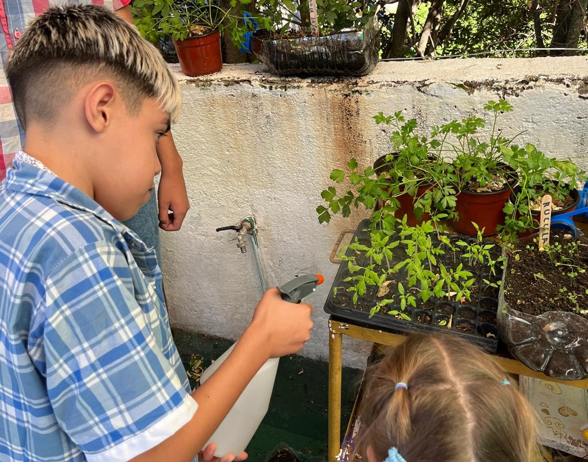 Actividades de huerta en el Centro Jacobo Zibil de Florida